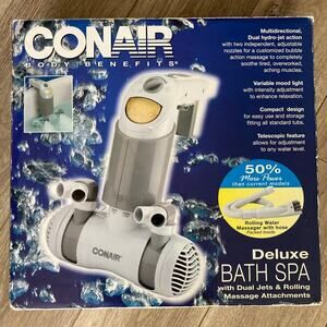Conair Deluxe Bath Spa With Dual Jets & Rolling Massage Attachments BTS2SD